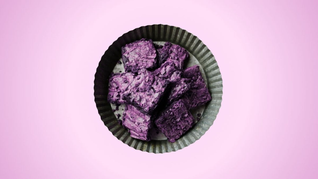 Brownies Ube & chocolat blanc